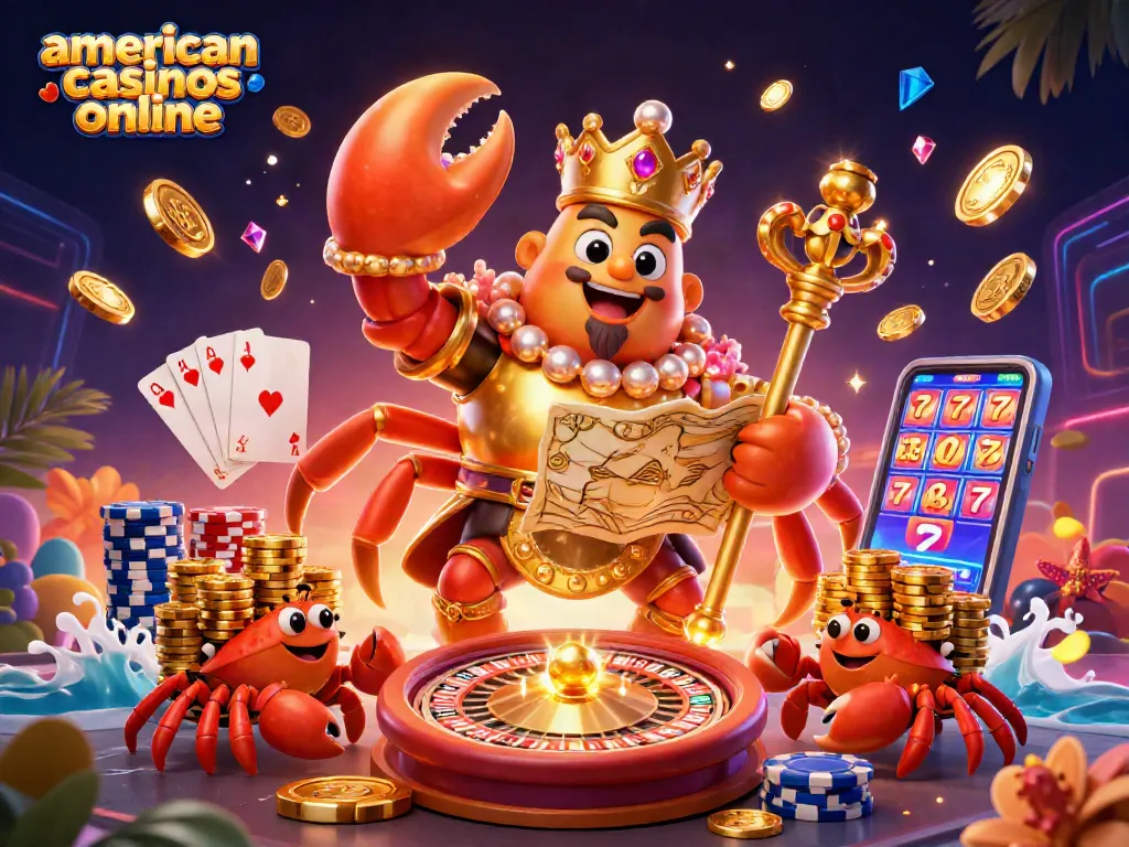 Experience thrilling action at american casinos online with a golden crab emperor and treasures galore.