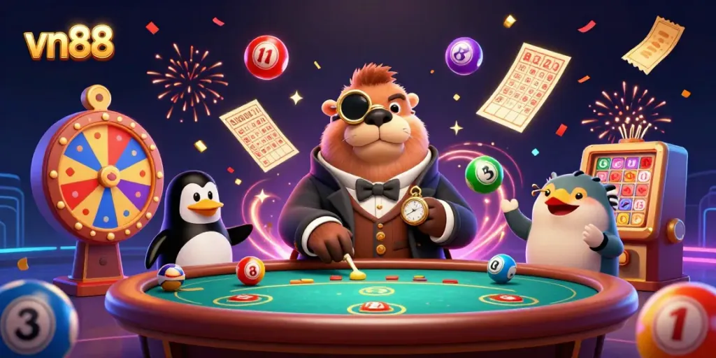 Experience thrilling gameplay at vn88 with our vibrant underwater poker scene featuring unique characters and colorful elements.