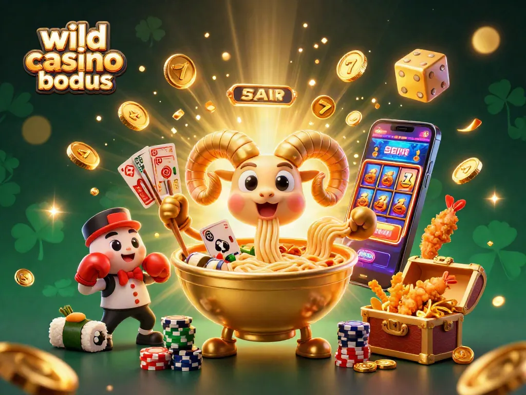 Experience wild casino bonus codes with a vibrant 3D casino illustration featuring animated characters and exciting symbols.