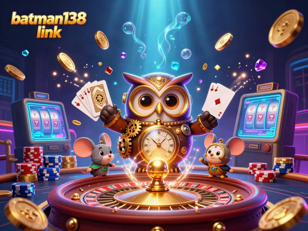 Engage with the batman138 link, explore dynamic gaming elements and vibrant casino visuals in 3D illustration.