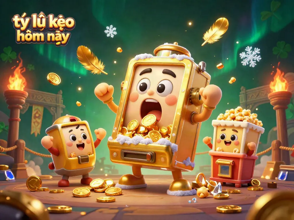 Spin to win with tỷ lệ kèo nhà cái hôm nay in this dynamic casino celebration scene.