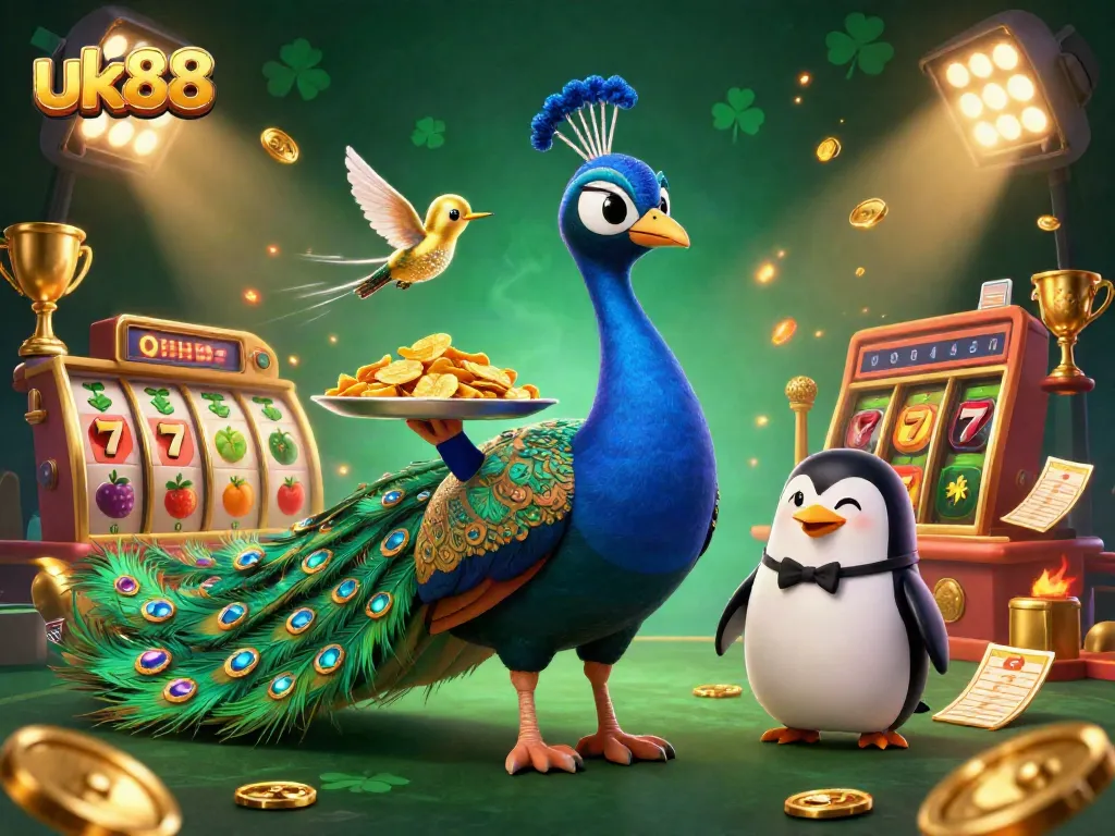 Engage with uk88's exciting casino experience featuring vibrant jackpot reels and dynamic game elements.