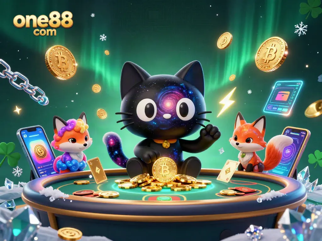 Experience the excitement of one88 com with dynamic casino action and vibrant characters collecting chips.