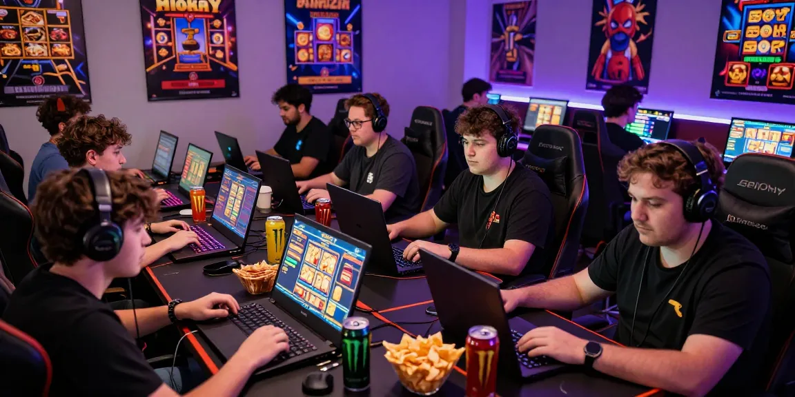 Keberadaan bandar slot saat turnamen online dengan pemain fokus di perangkat gaming mereka.