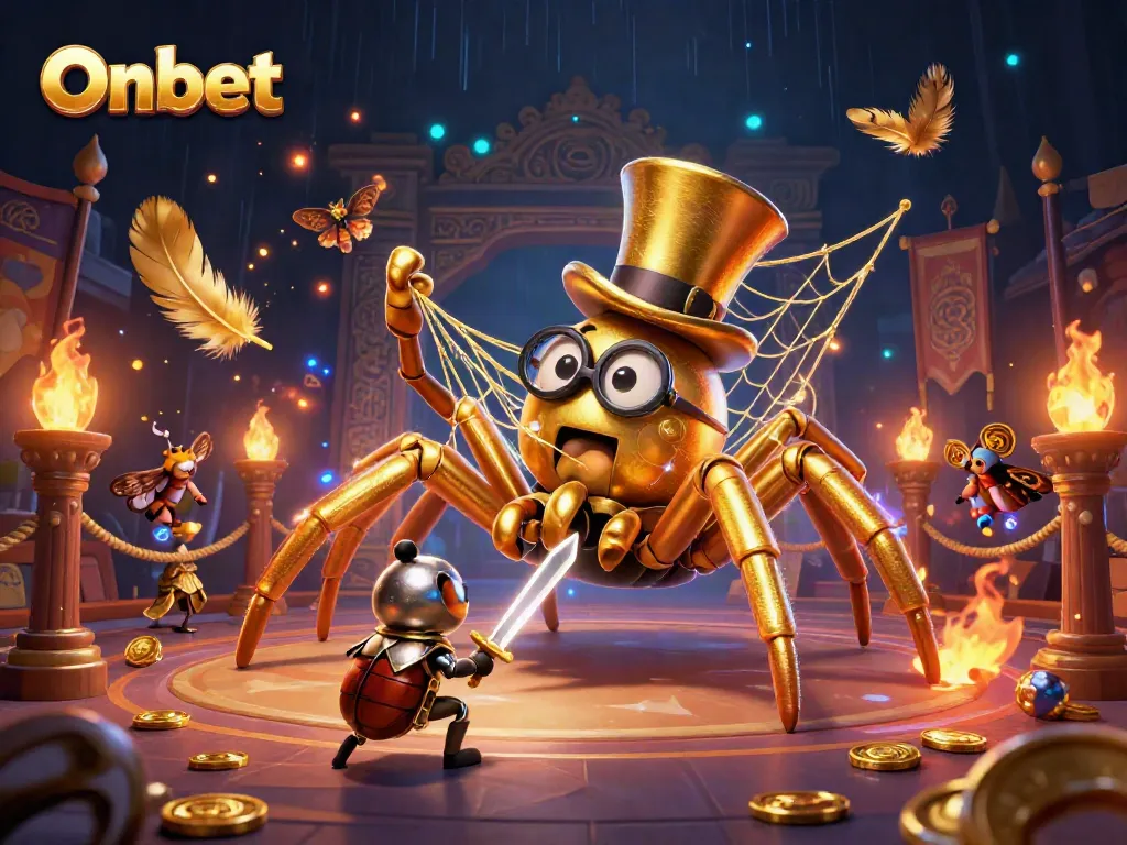 Engage with Onbet's thrilling casino experience featuring vibrant characters and dynamic gaming elements.