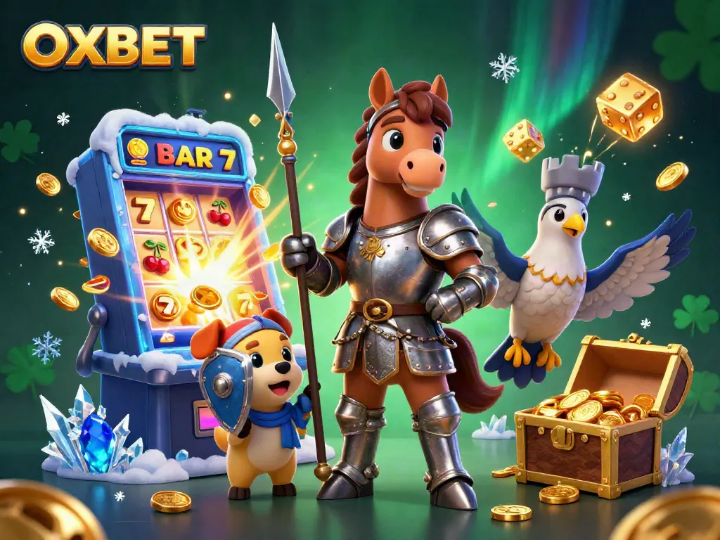 Experience the excitement of OXBET with this vibrant casino scene featuring jackpot thrills and lively characters.