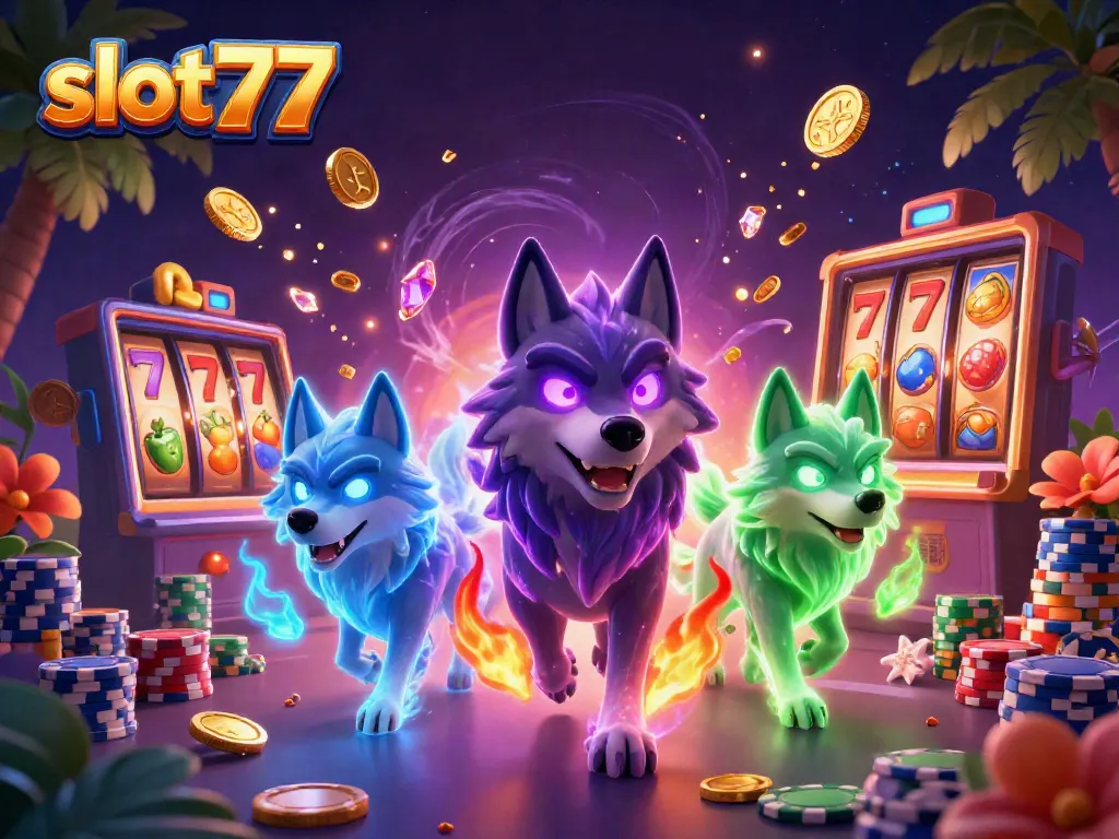 Slot77 menghadirkan gambar slot gacor dengan tampilan menarik dan elemen permainan.