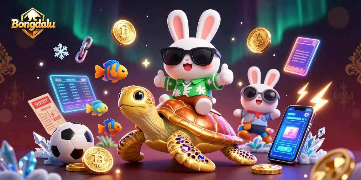 Bongdalu showcases thrilling sports betting action with a lucky rabbit and a golden turtle in an engaging casino scene.