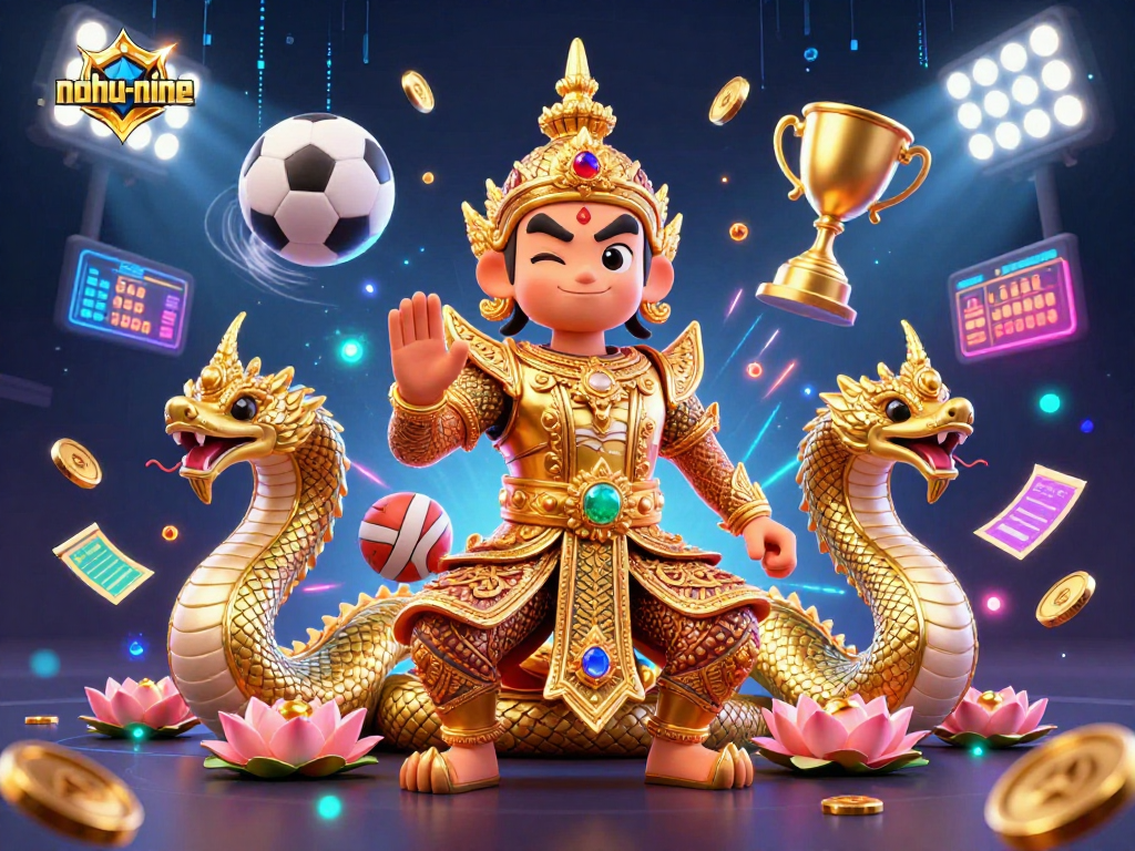 Nohú-nine delivers a thrilling gaming experience featuring dynamic 3D characters and sports-themed action.