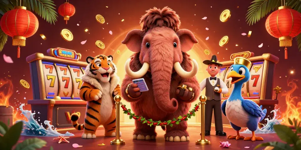 Experience the excitement of kqbd hom qua hom nay with a vibrant casino scene featuring unique animal characters and dynamic game elements.