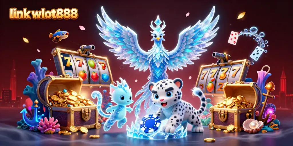 Menangkan jackpot dengan kemewahan link wslot888 dalam ilustrasi kasino yang penuh warna.