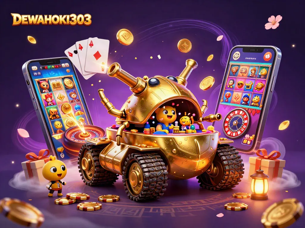DEWAHOKI303 menawarkan sensasi bermain dengan kasino miniatur di dalam tank emas yang menarik.