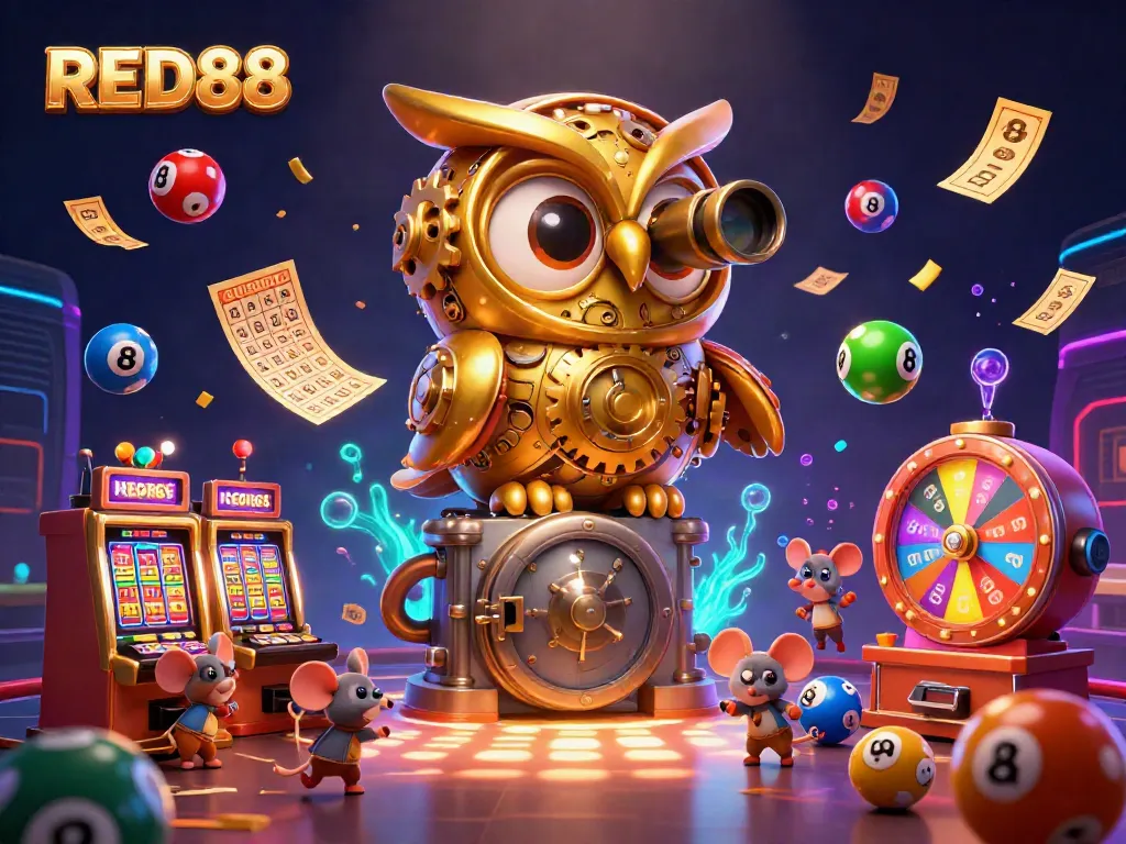 Experience thrilling gameplay at RED88 Casino with engaging slots, vibrant prize wheels, and dynamic interactive elements.