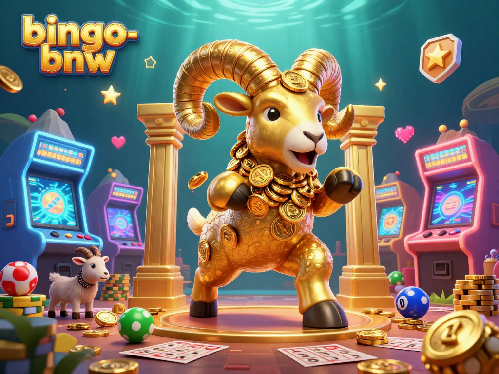Play bingo-bnw with colorful bingo cards and lucky balls in a vibrant casino scene.