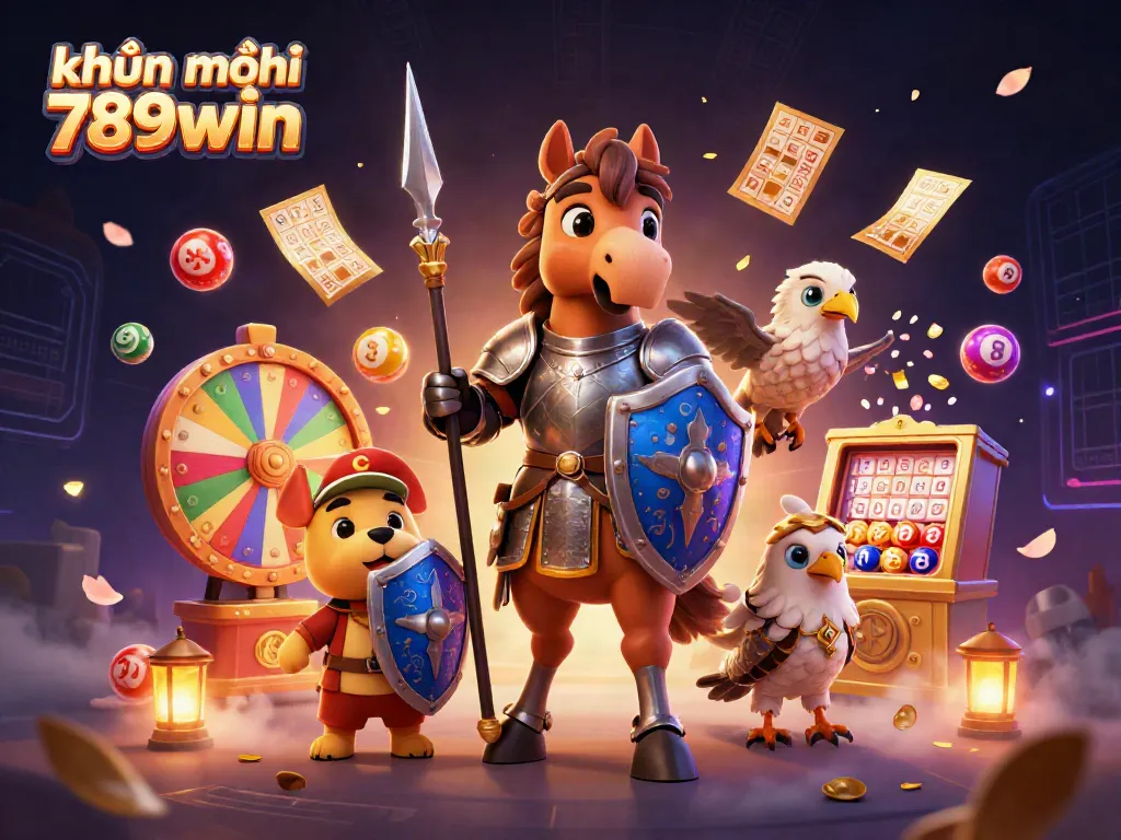 Experience the excitement of khuyến mãi 789win with this vibrant 3D casino illustration featuring charming characters and dynamic gaming elements.