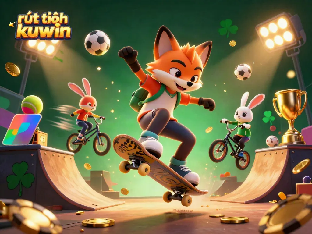 Experience fast withdrawals with rút tiền kuwin in this thrilling casino scene featuring vibrant characters and dynamic elements.