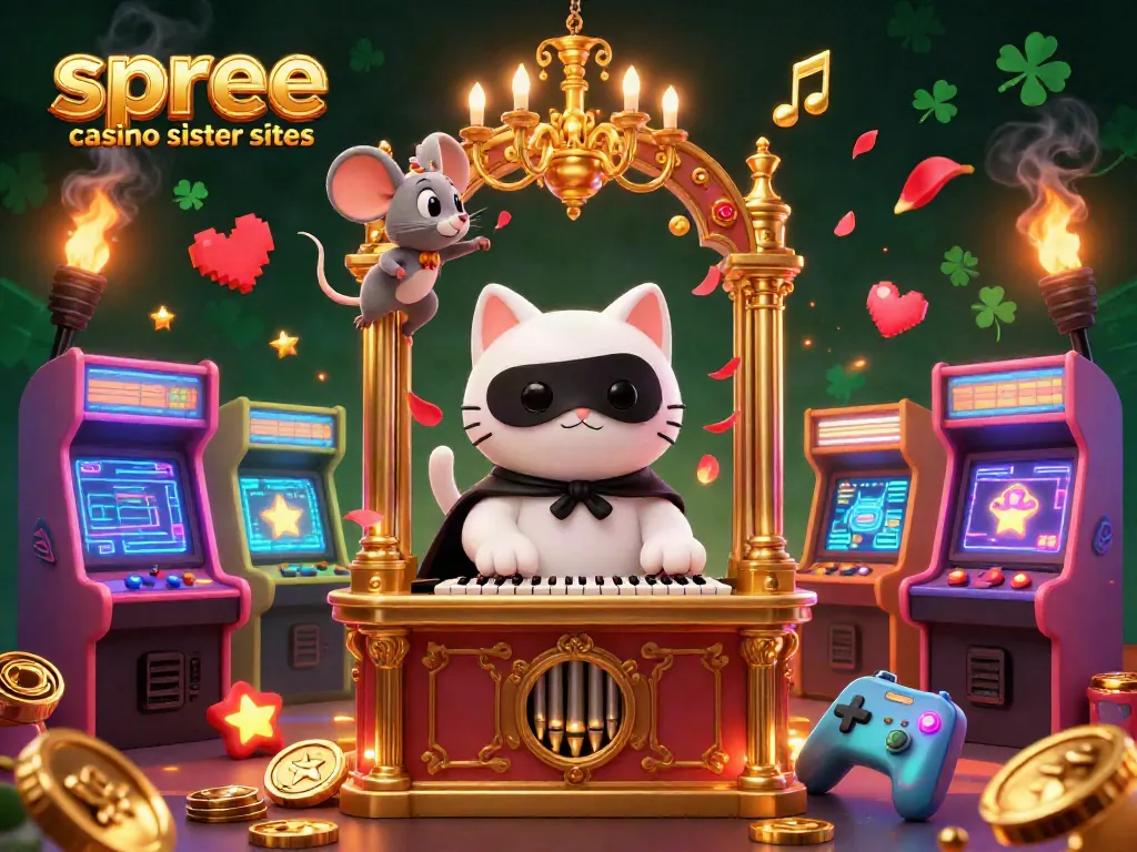 Experience the thrill of spree casino sister sites with 3D characters in a vibrant casino scene.