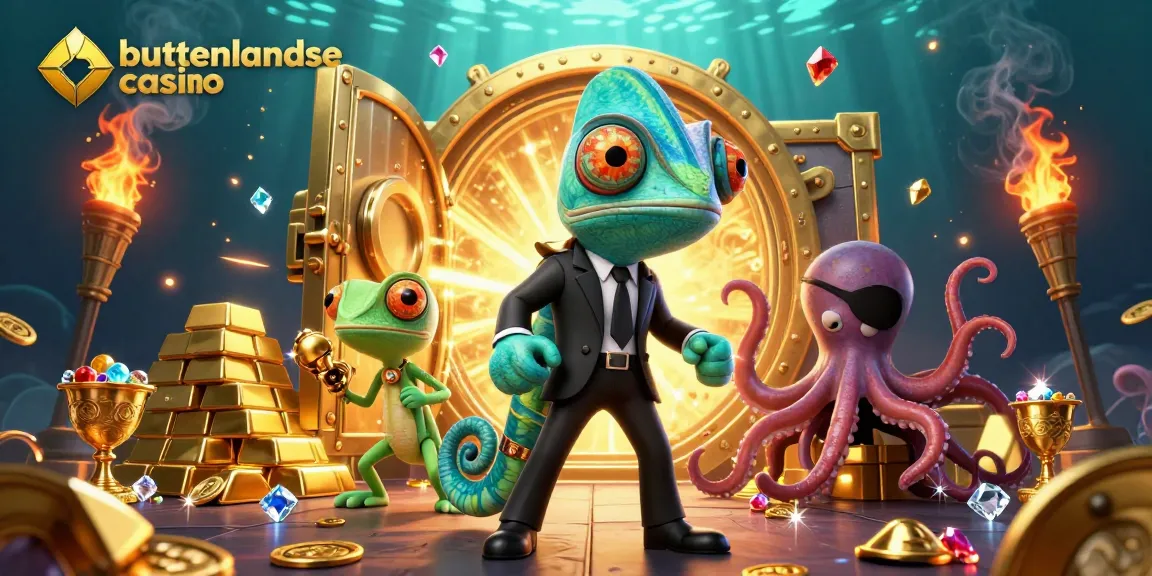 Menangkan di buitenlandse casino dengan karakter agen chameleon, gecko, dan gurita dalam suasana mewah.