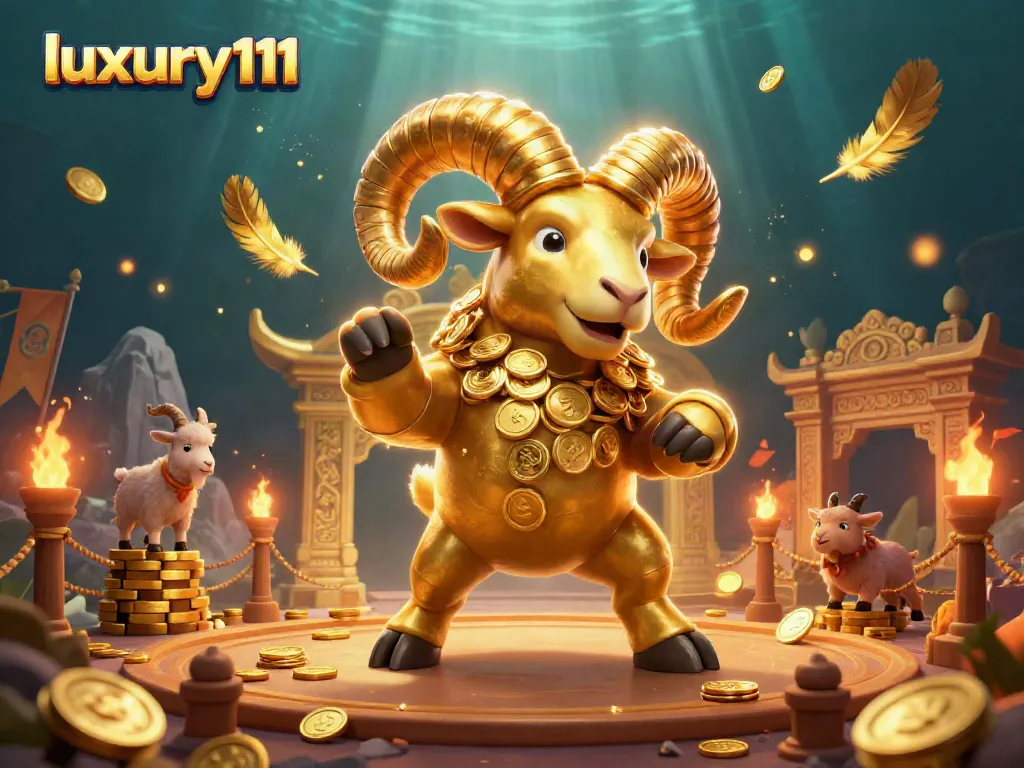 Luxury111 engages players with thrilling jackpot opportunities amid a vibrant 3D casino scene.