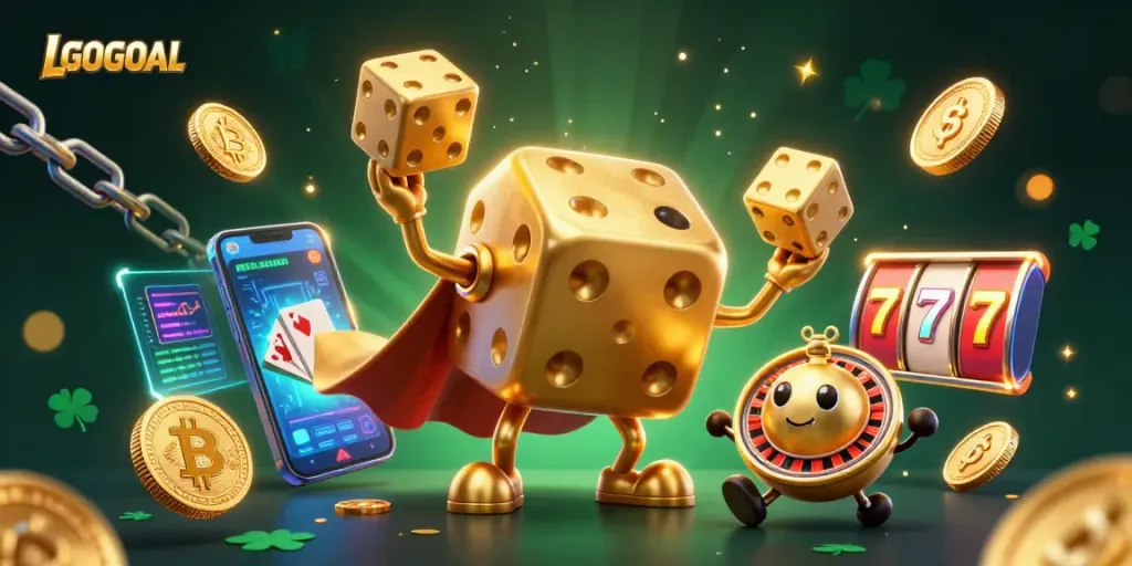 Engage with LGOGOAL by experiencing thrilling slots while interacting with dynamic 3D casino elements.
