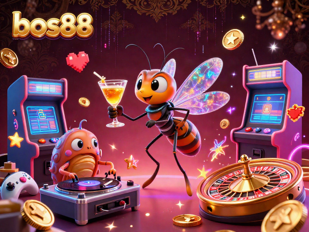 Masuk ke bos88 dan nikmati slot menyenangkan dengan mesin arcade dan suasana kasino yang meriah.