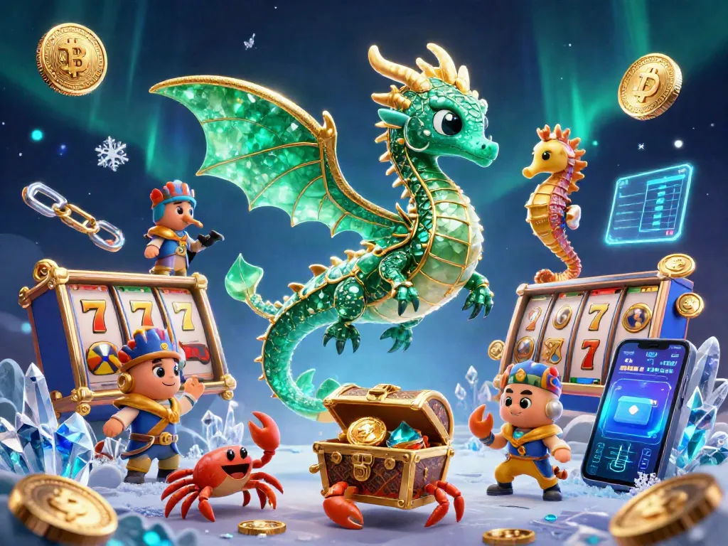 Experience the mcluck promo code excitement with this vibrant casino scene featuring treasures and slot symbols.
